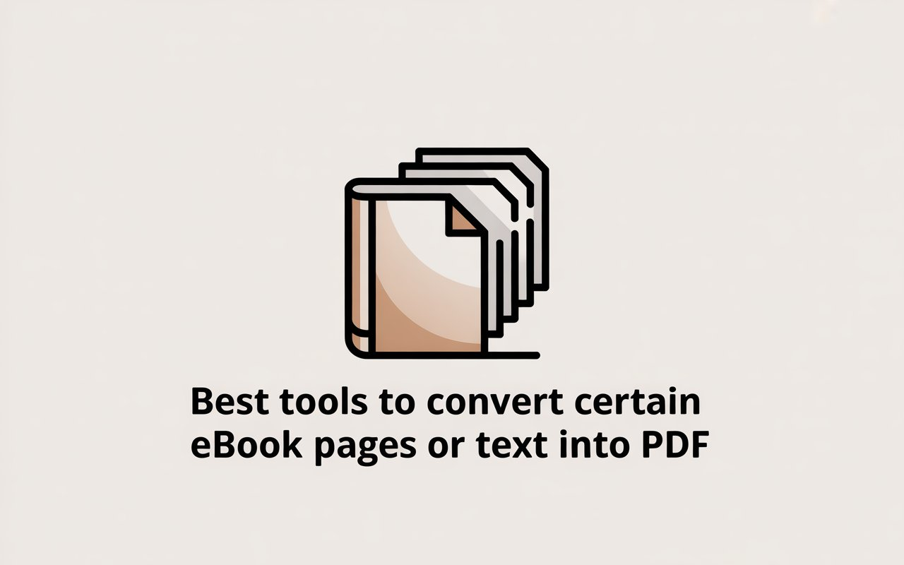 Best Tools to Convert Certain eBook Pages or Text into PDF
