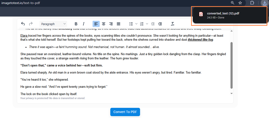 Working mechanism of Imagetotext.io