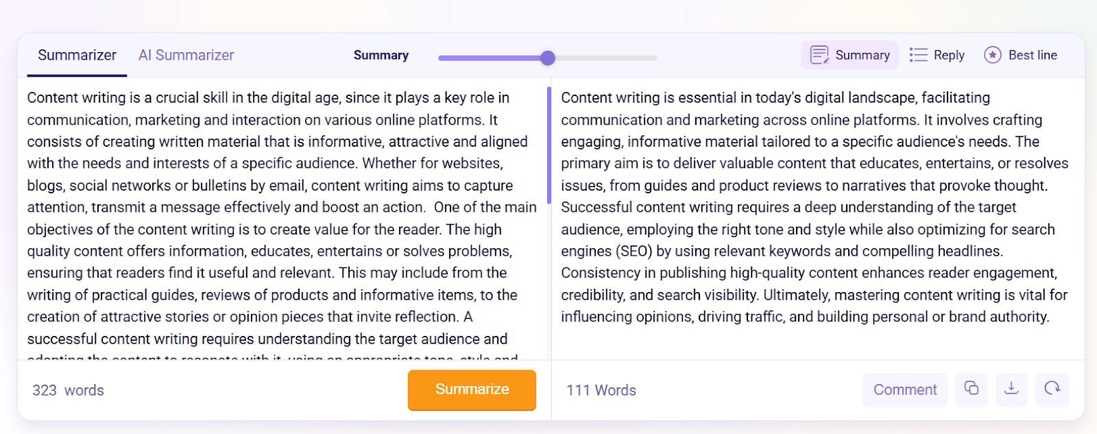 Text Summarizer by Parafraseartextos.net